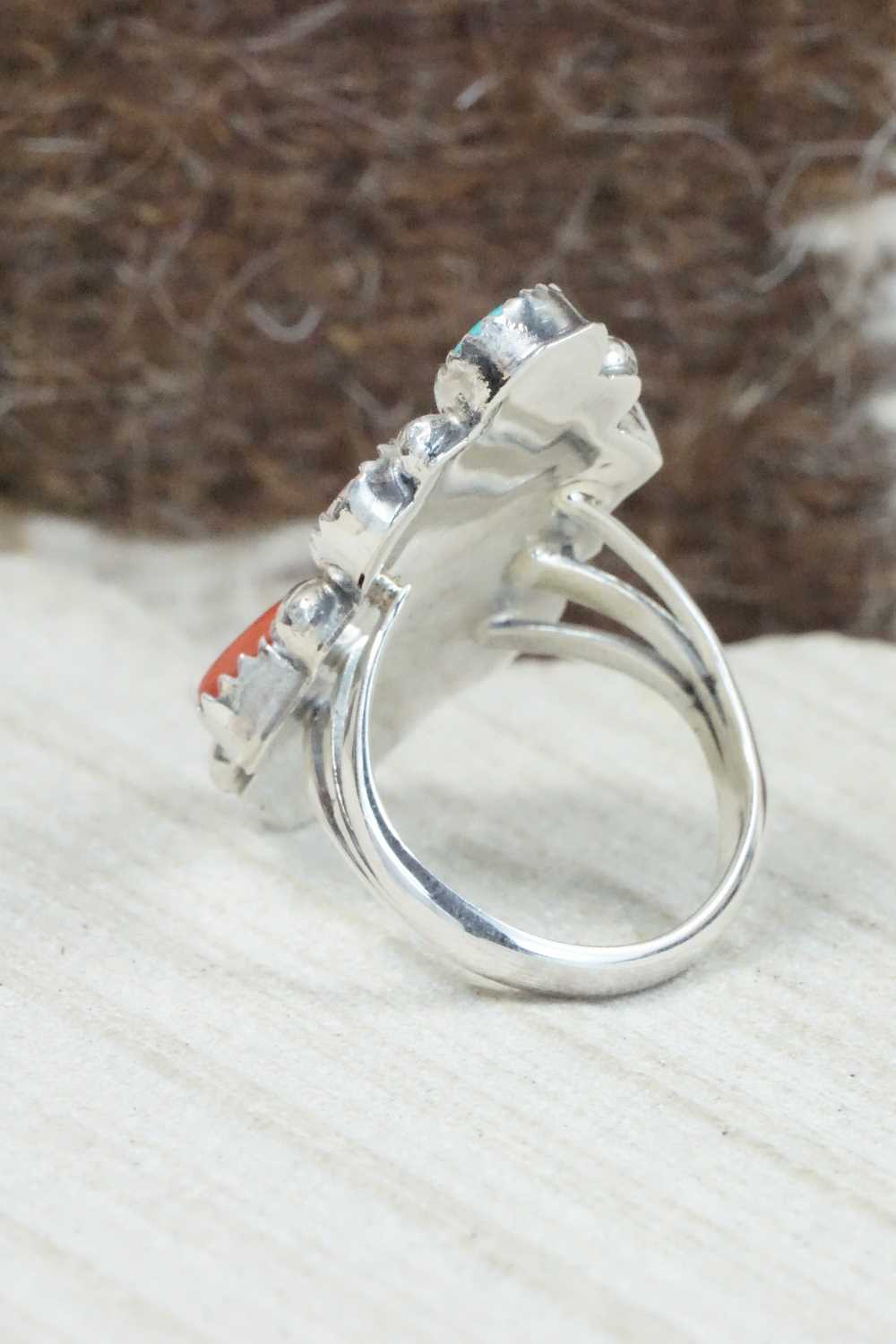 Multi Stone & Sterling Silver Ring - Roberta Begay - Size 7