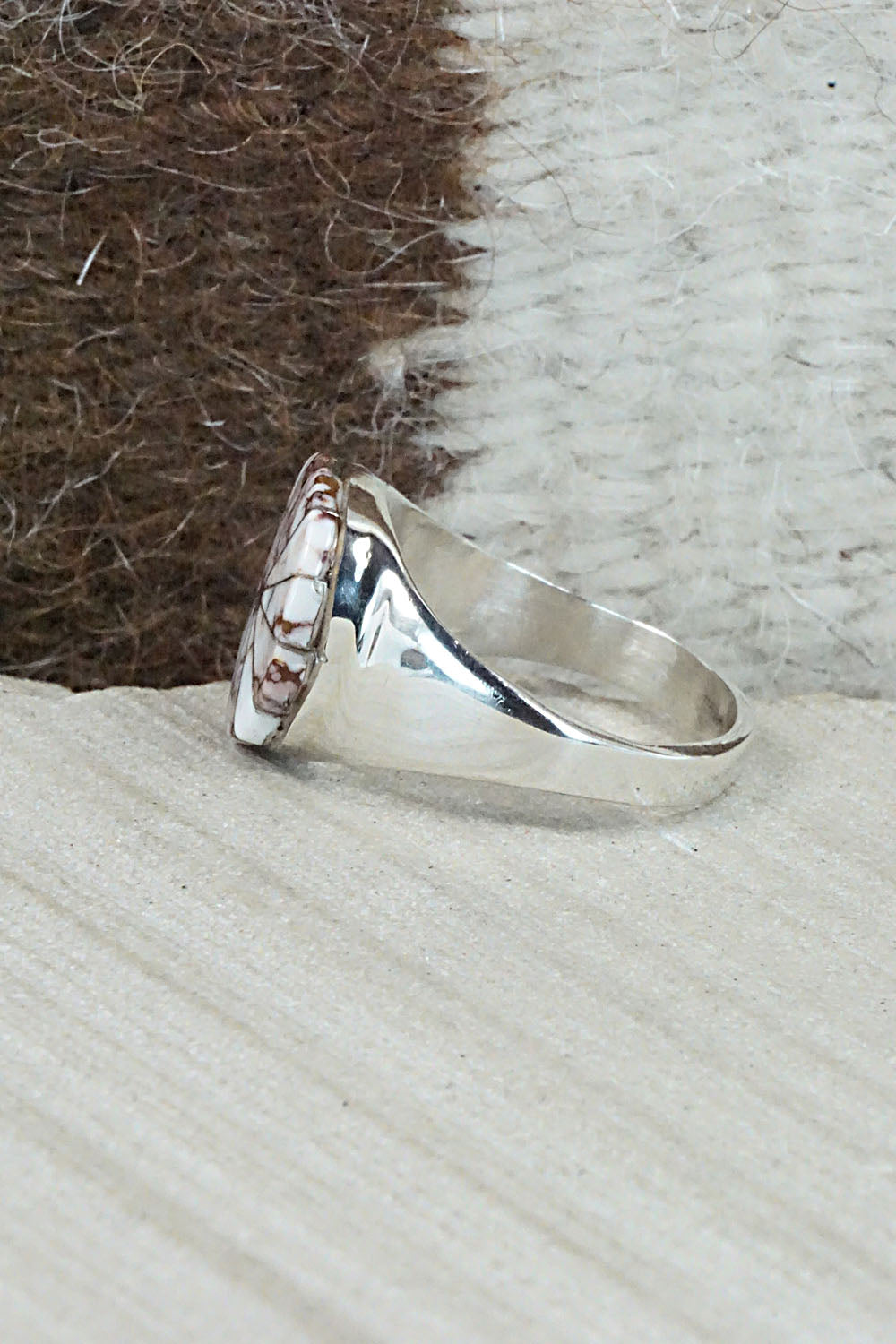Wild Horse & Sterling Silver Ring - Johnson Laweka - Size 10.25