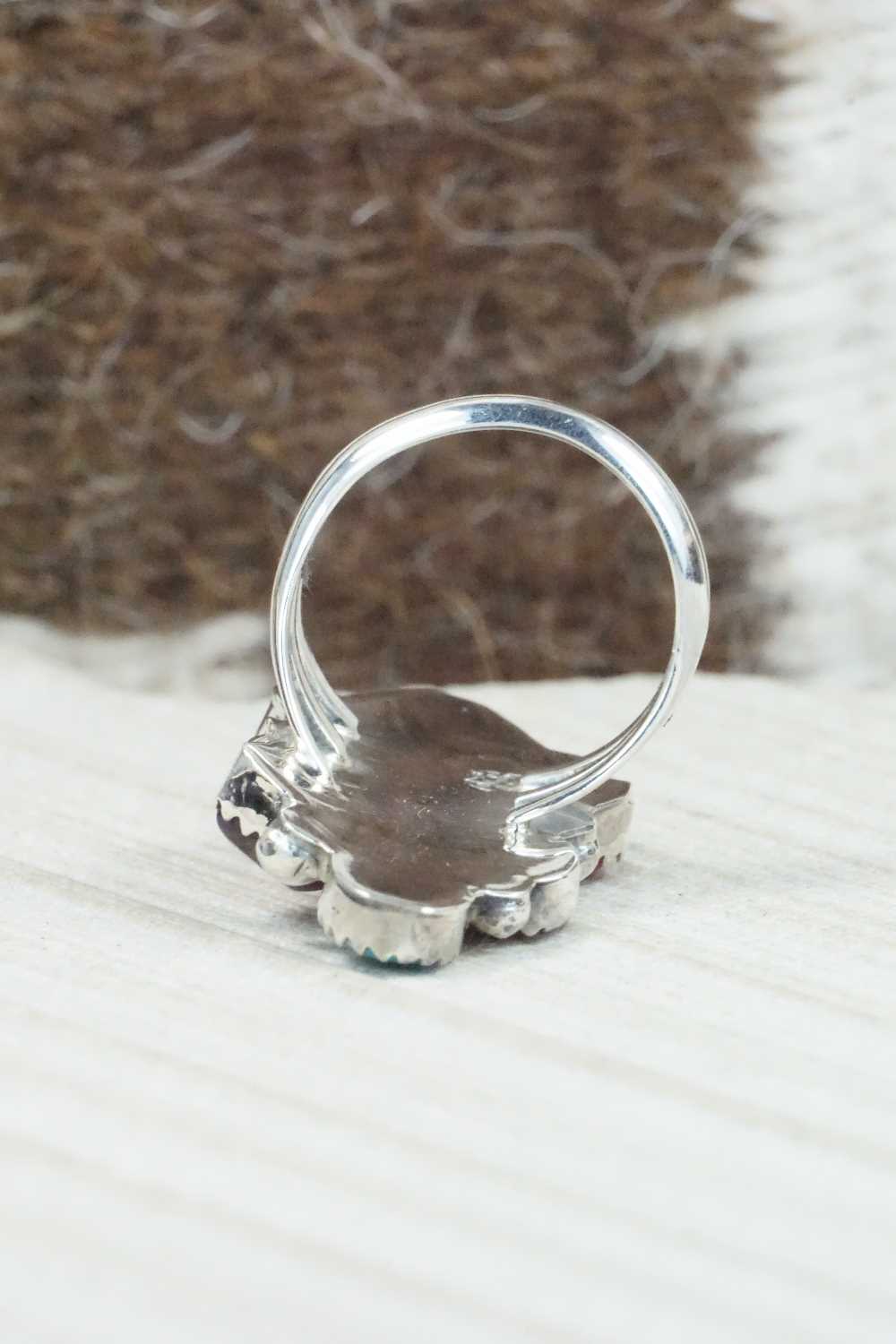 Multi Stone & Sterling Silver Ring - Roberta Begay - Size 7