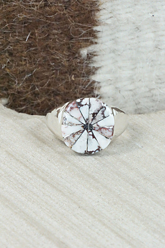 Wild Horse & Sterling Silver Ring - Johnson Laweka - Size 10.5