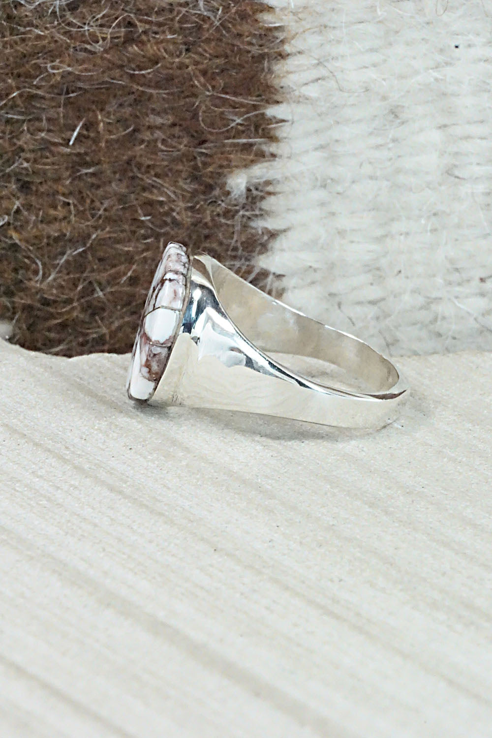 Wild Horse & Sterling Silver Ring - Johnson Laweka - Size 10.5