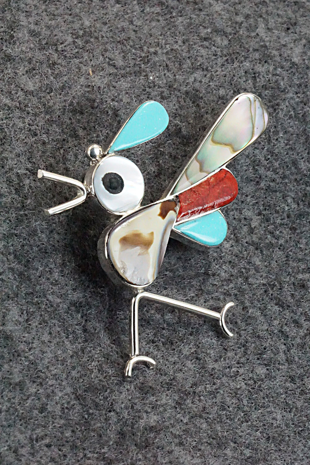 Multi Stone and Sterling Silver Pendant & Pin - Kelly Edaakie