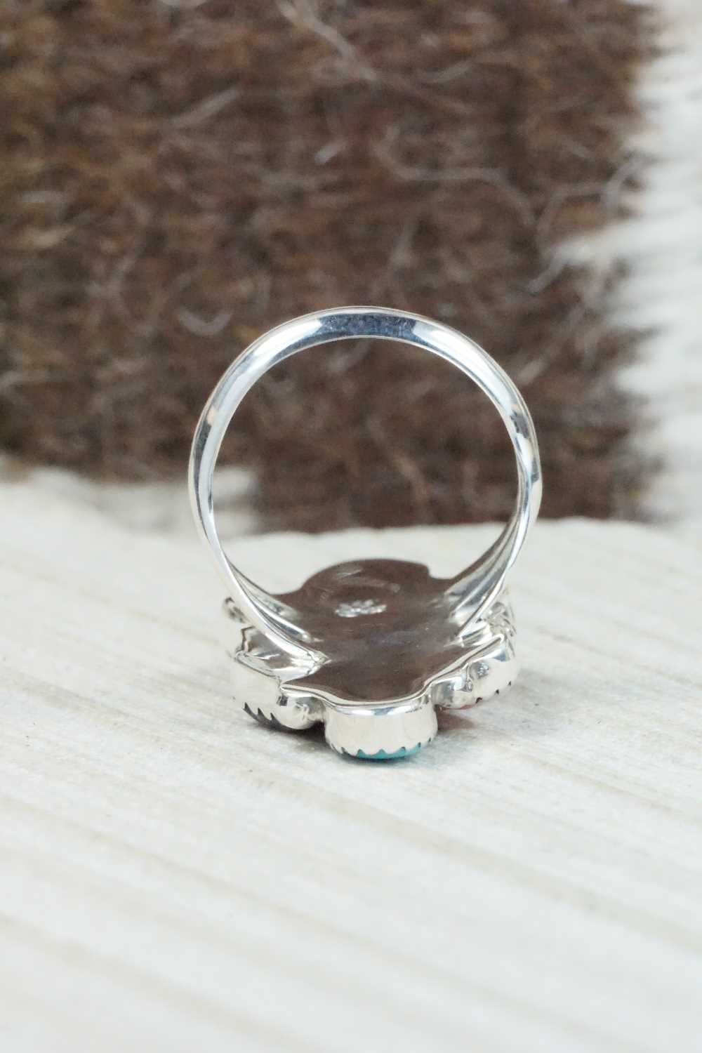 Multi Stone & Sterling Silver Ring - Roberta Begay - Size 8