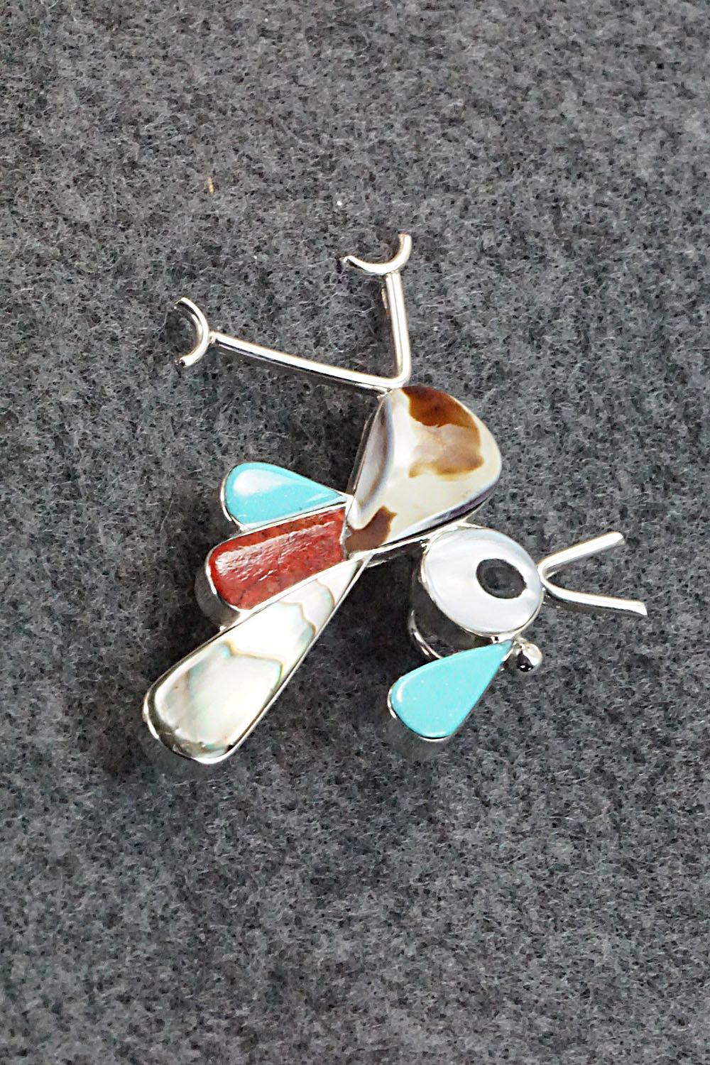 Multi Stone and Sterling Silver Pendant & Pin - Kelly Edaakie