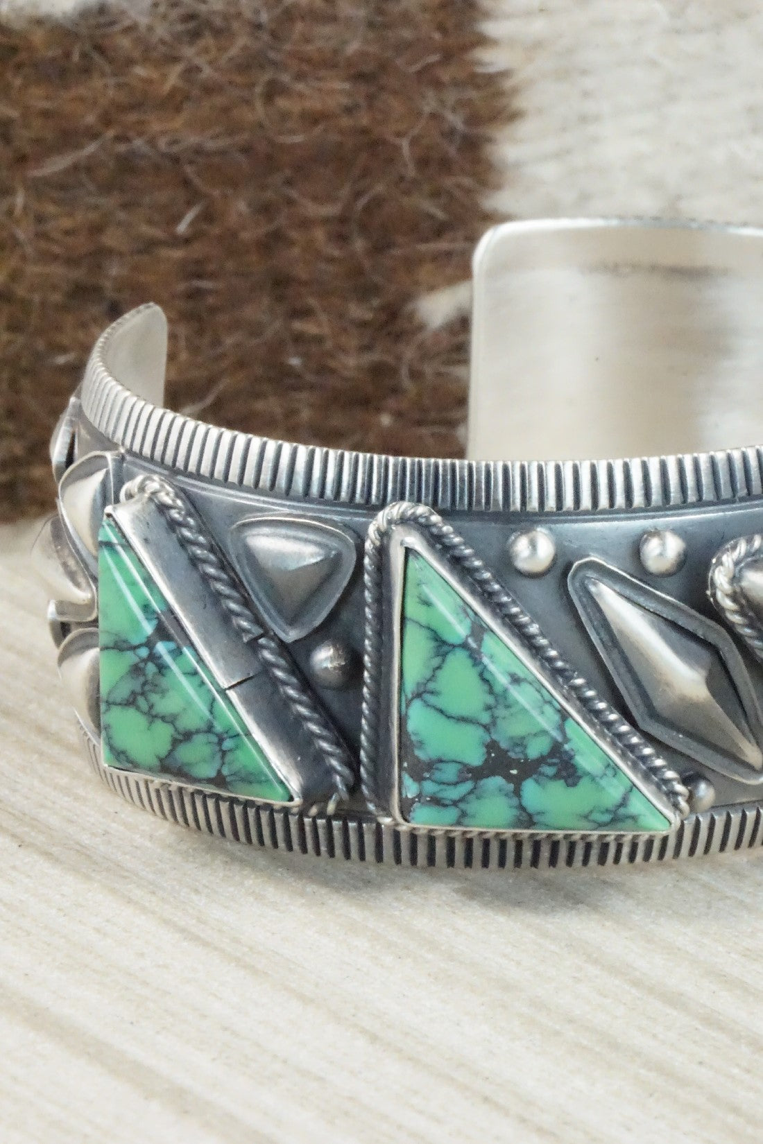 Variscite & Sterling Silver Bracelet - Derrick Gordon