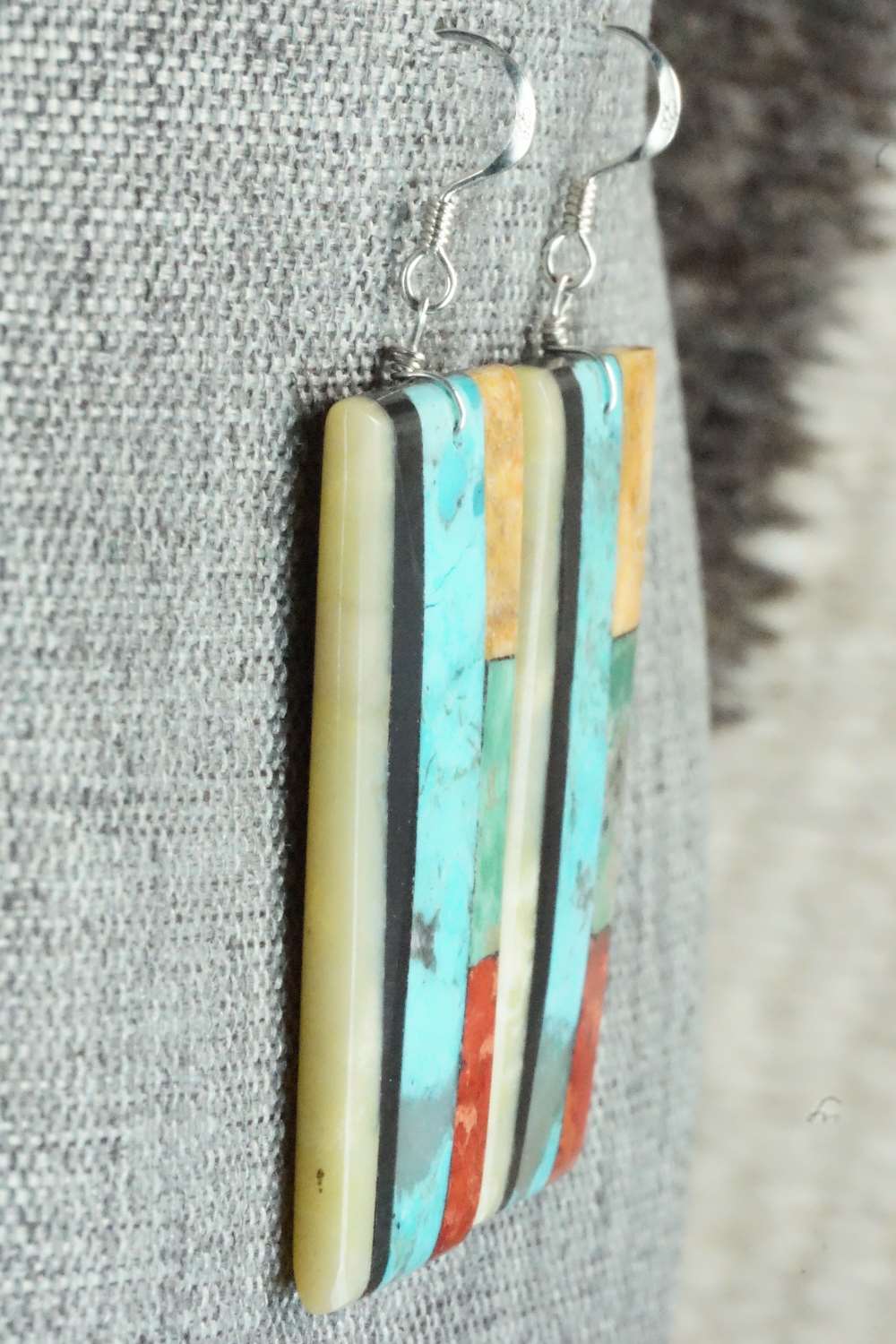 Multi Stone & Sterling Silver Earrings - Torevia Crespin