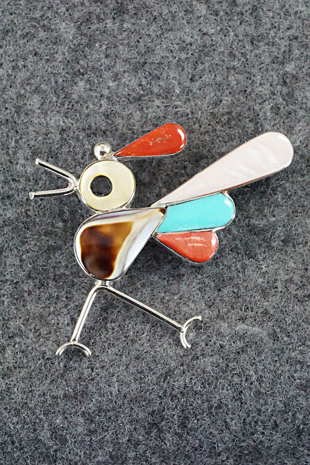 Multi Stone and Sterling Silver Pendant & Pin - Kelly Edaakie