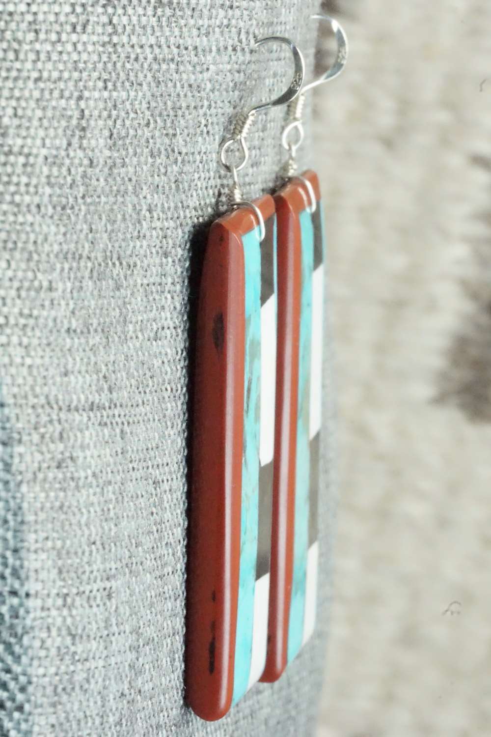 Multi Stone & Sterling Silver Earrings - Torevia Crespin
