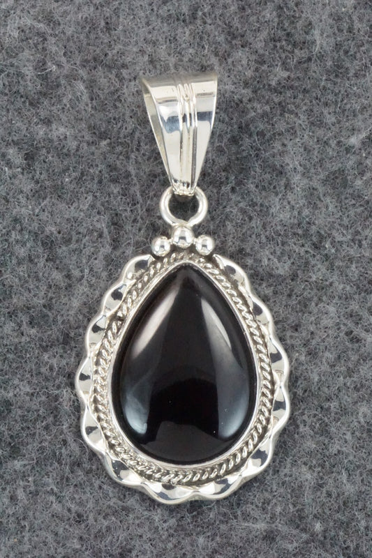 Onyx & Sterling Silver Pendant - Samuel Yellowhair