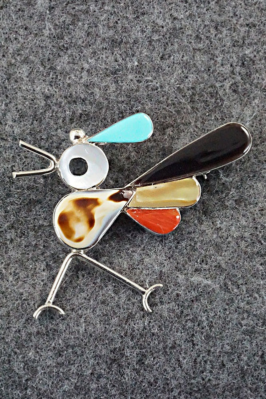 Multi Stone and Sterling Silver Pendant & Pin - Kelly Edaakie