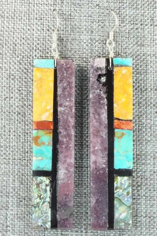 Multi Stone & Sterling Silver Earrings - Torevia Crespin