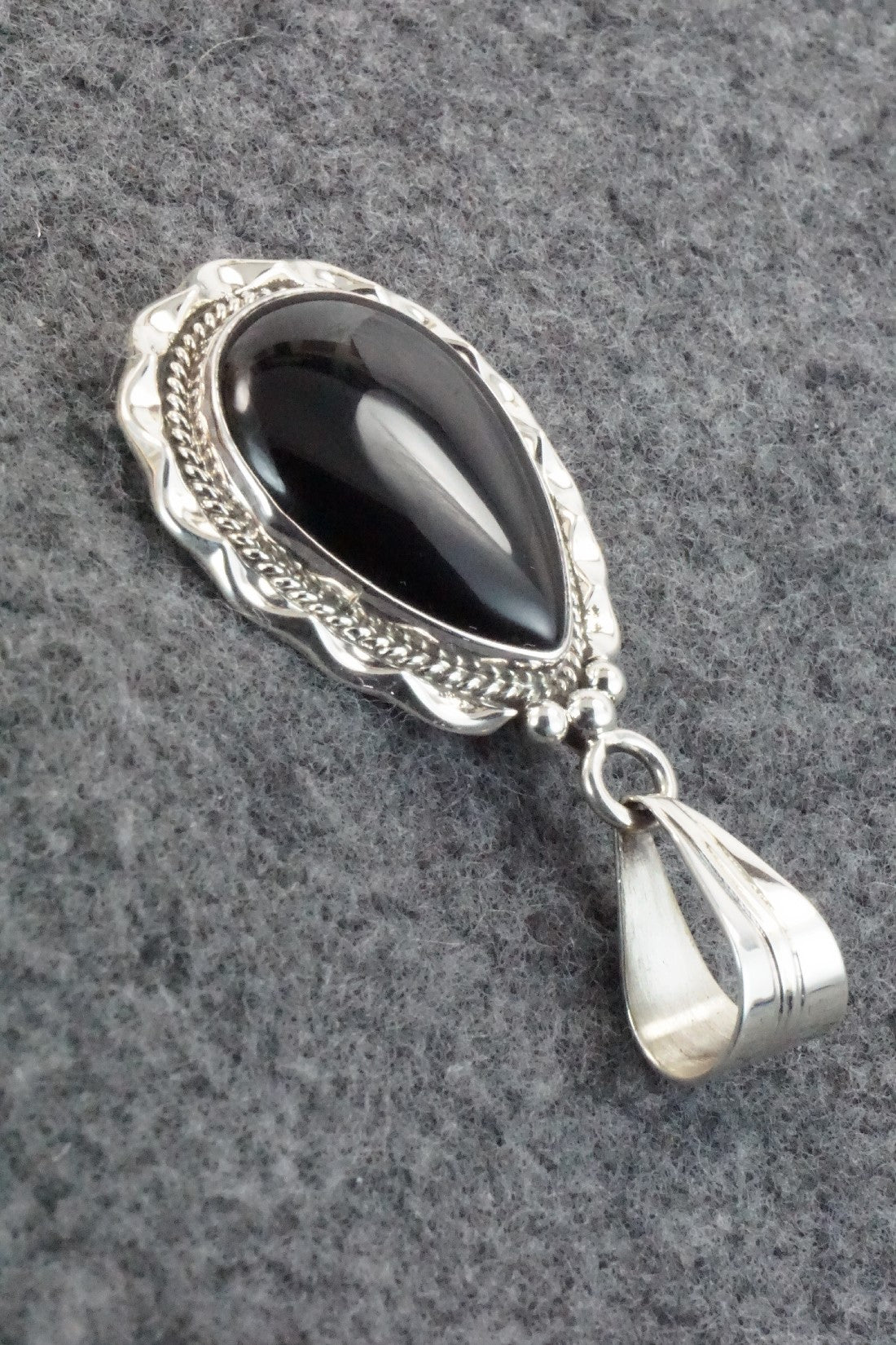 Onyx & Sterling Silver Pendant - Samuel Yellowhair