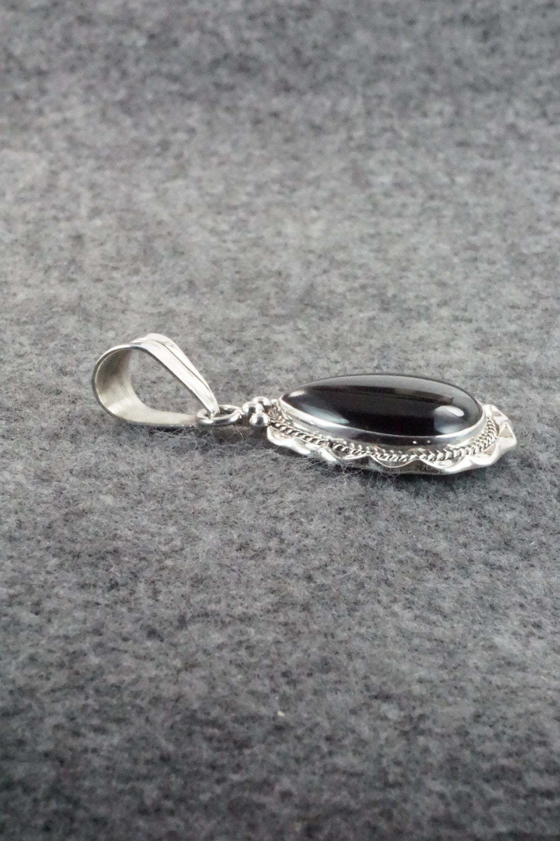 Onyx & Sterling Silver Pendant - Samuel Yellowhair