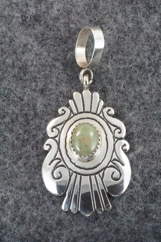 Turquoise & Sterling Silver Pendant - Rosita Singer