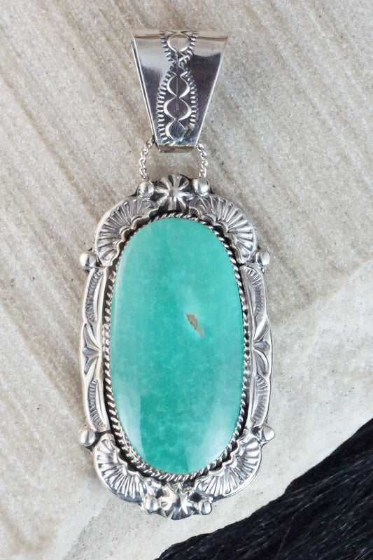 Turquoise & Sterling Silver Pendant - Emerson Delgarito
