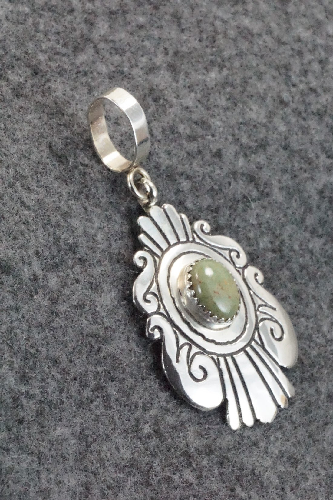 Turquoise & Sterling Silver Pendant - Rosita Singer