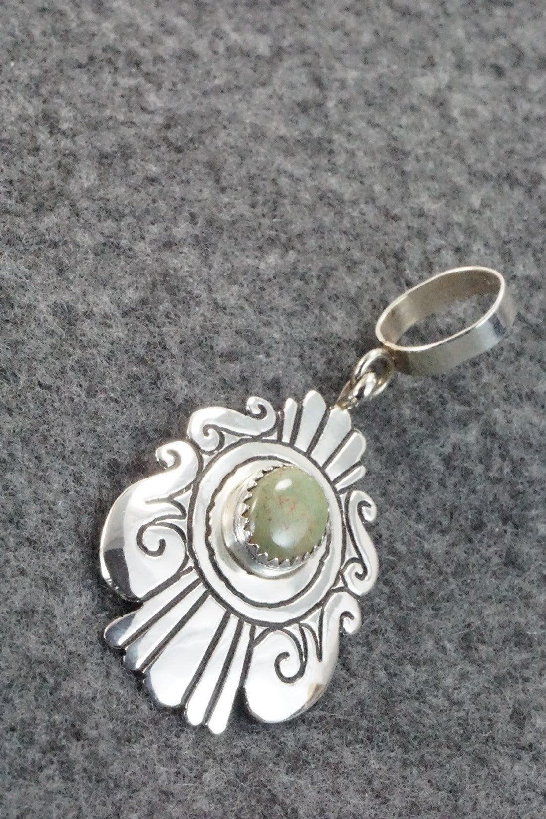 Turquoise & Sterling Silver Pendant - Rosita Singer