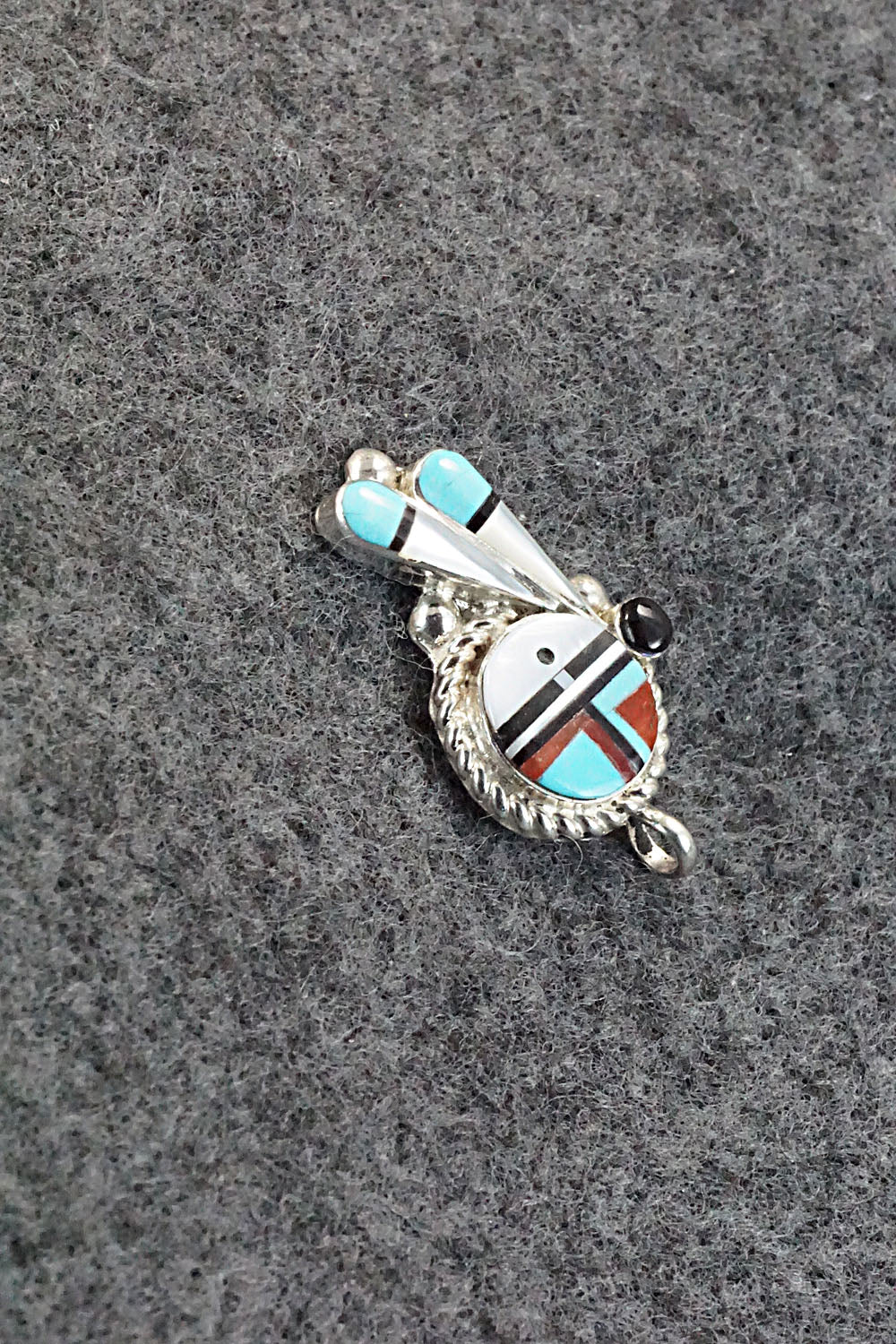 Multi Stone and Sterling Silver Pendant - Geraldine Lonjose