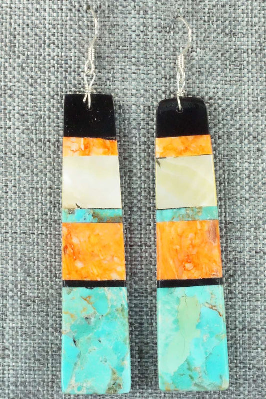 Multi Stone & Sterling Silver Earrings - Torevia Crespin