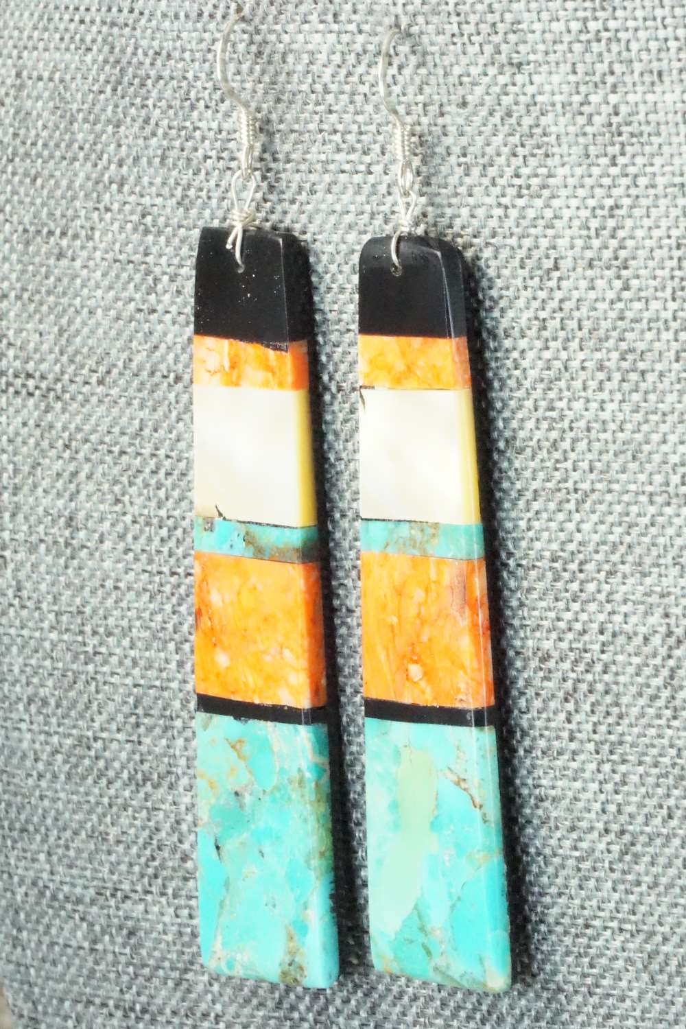 Multi Stone & Sterling Silver Earrings - Torevia Crespin