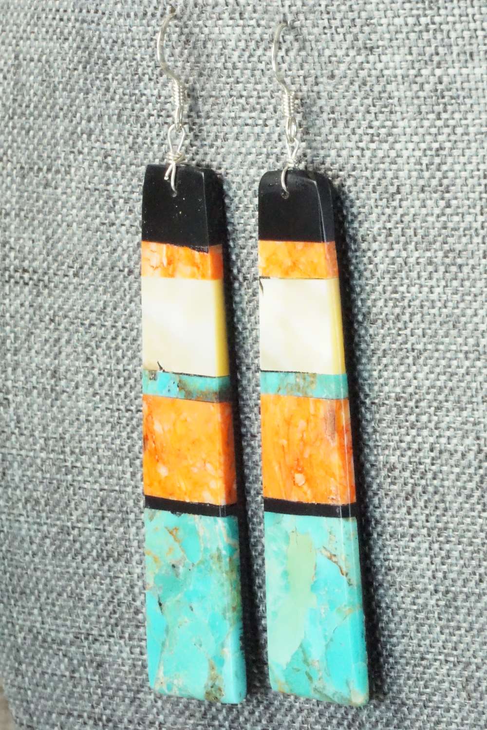 Multi Stone & Sterling Silver Earrings - Torevia Crespin