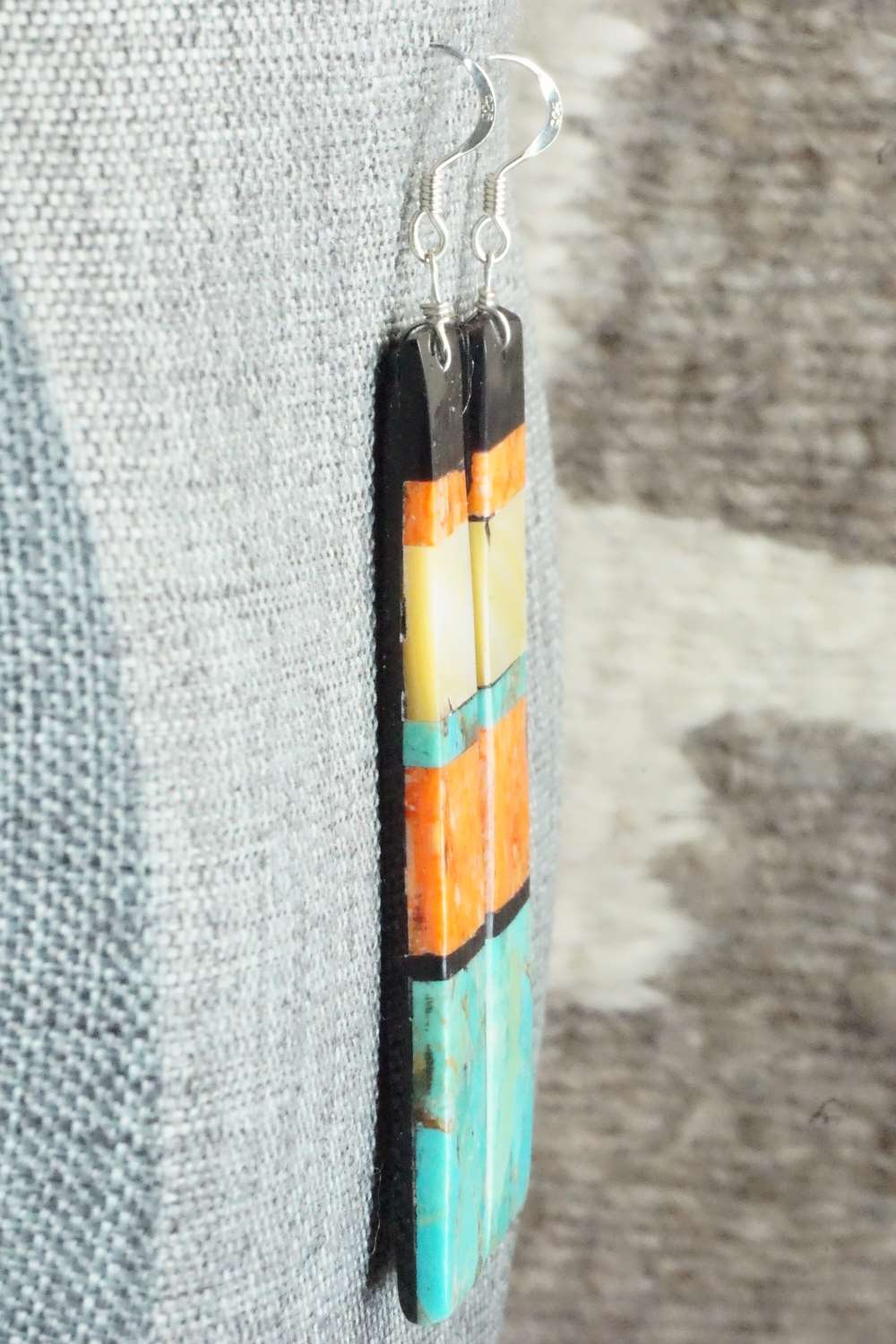 Multi Stone & Sterling Silver Earrings - Torevia Crespin