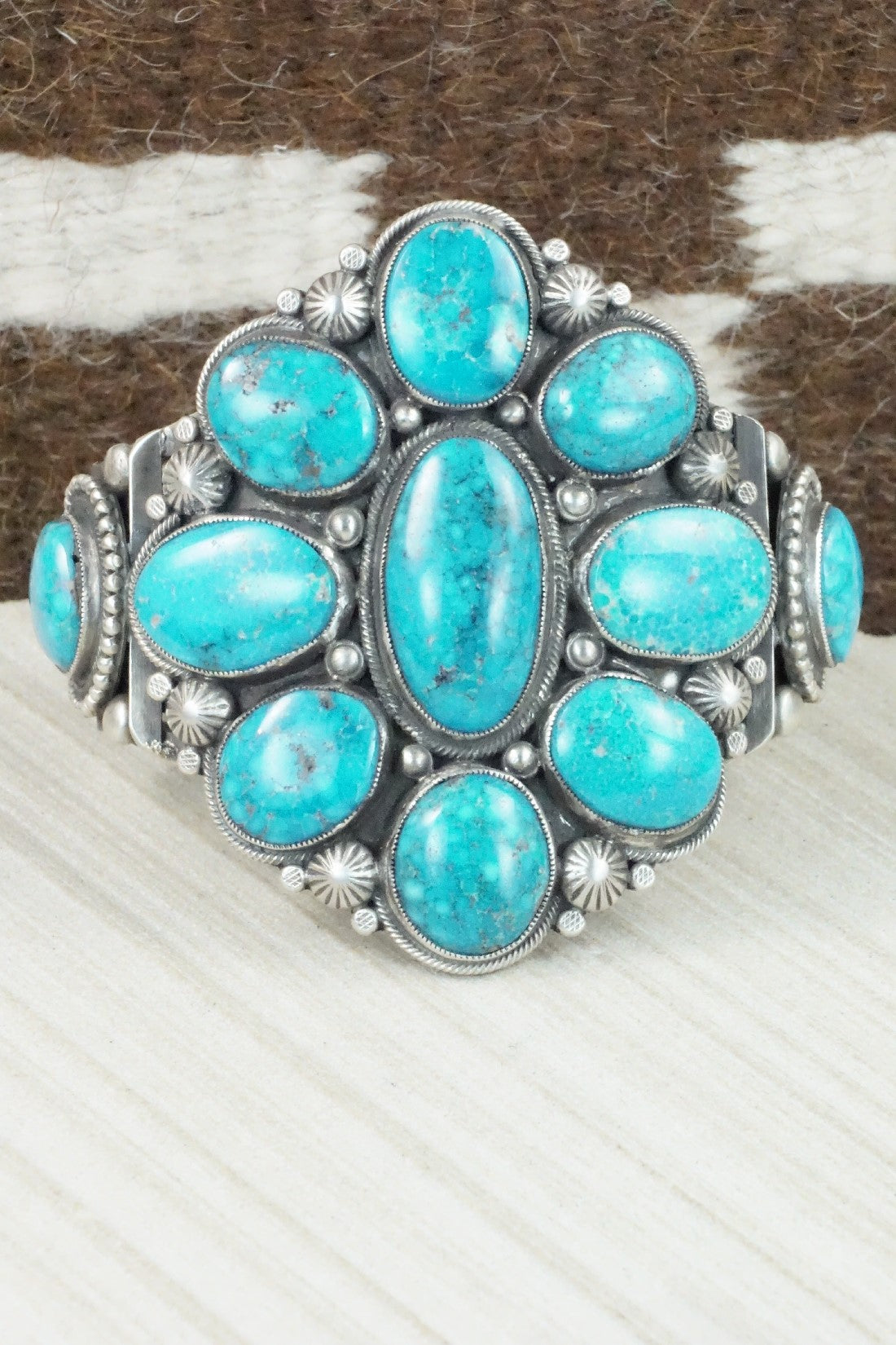 Turquoise and Sterling Silver Bracelet - Calvin Martinez