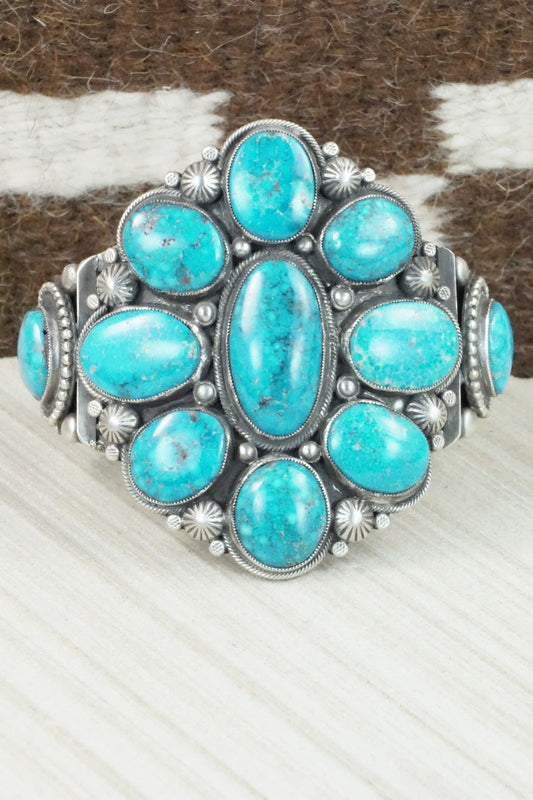 Turquoise and Sterling Silver Bracelet - Calvin Martinez