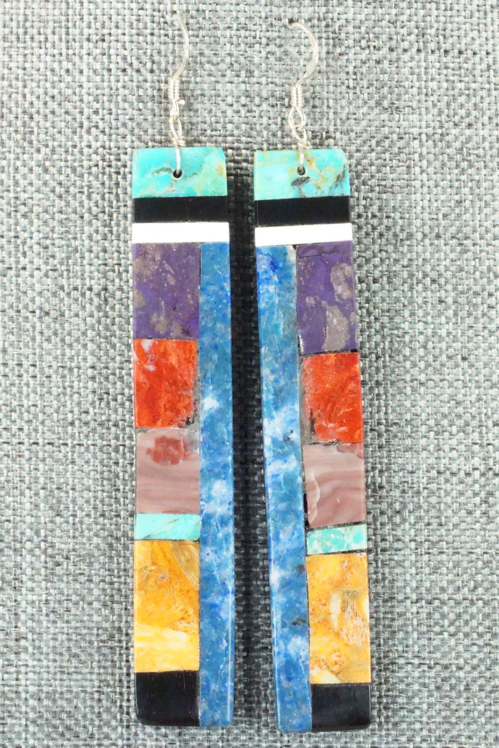 Multi Stone & Sterling Silver Earrings - Torevia Crespin