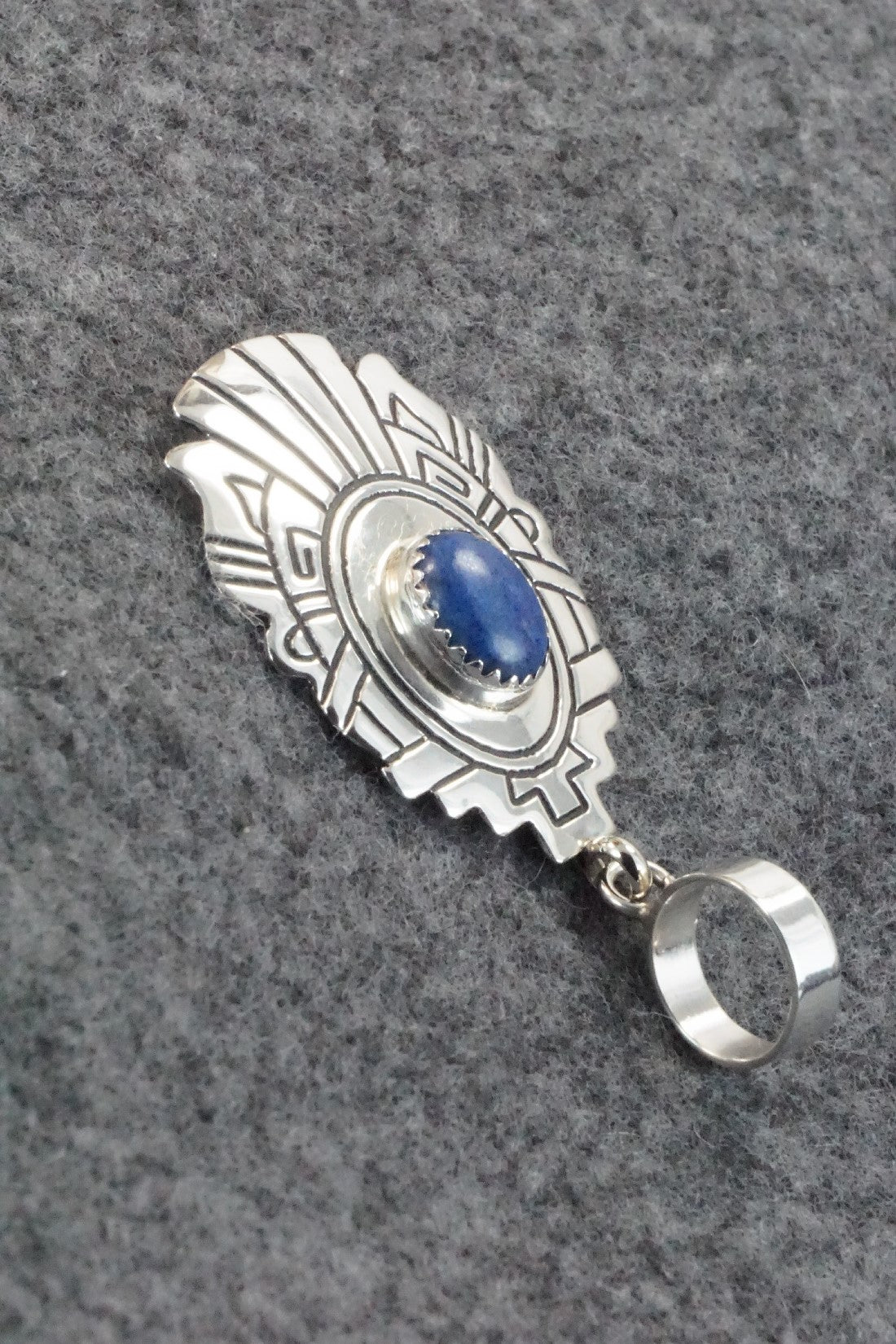 Lapis & Sterling Silver Pendant - Rosita Singer