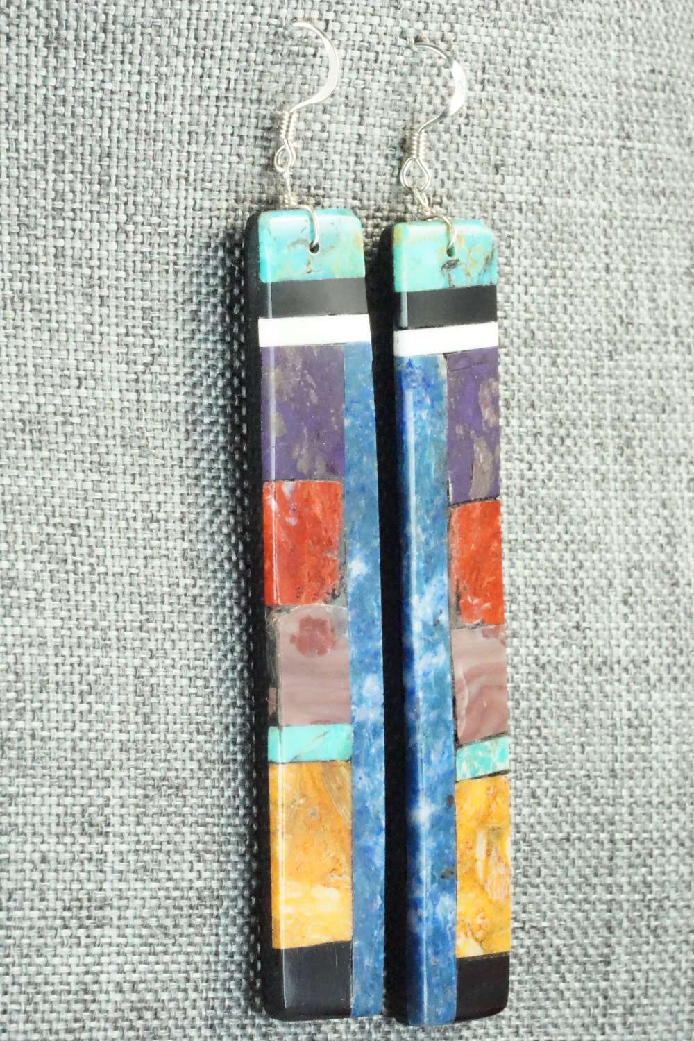 Multi Stone & Sterling Silver Earrings - Torevia Crespin