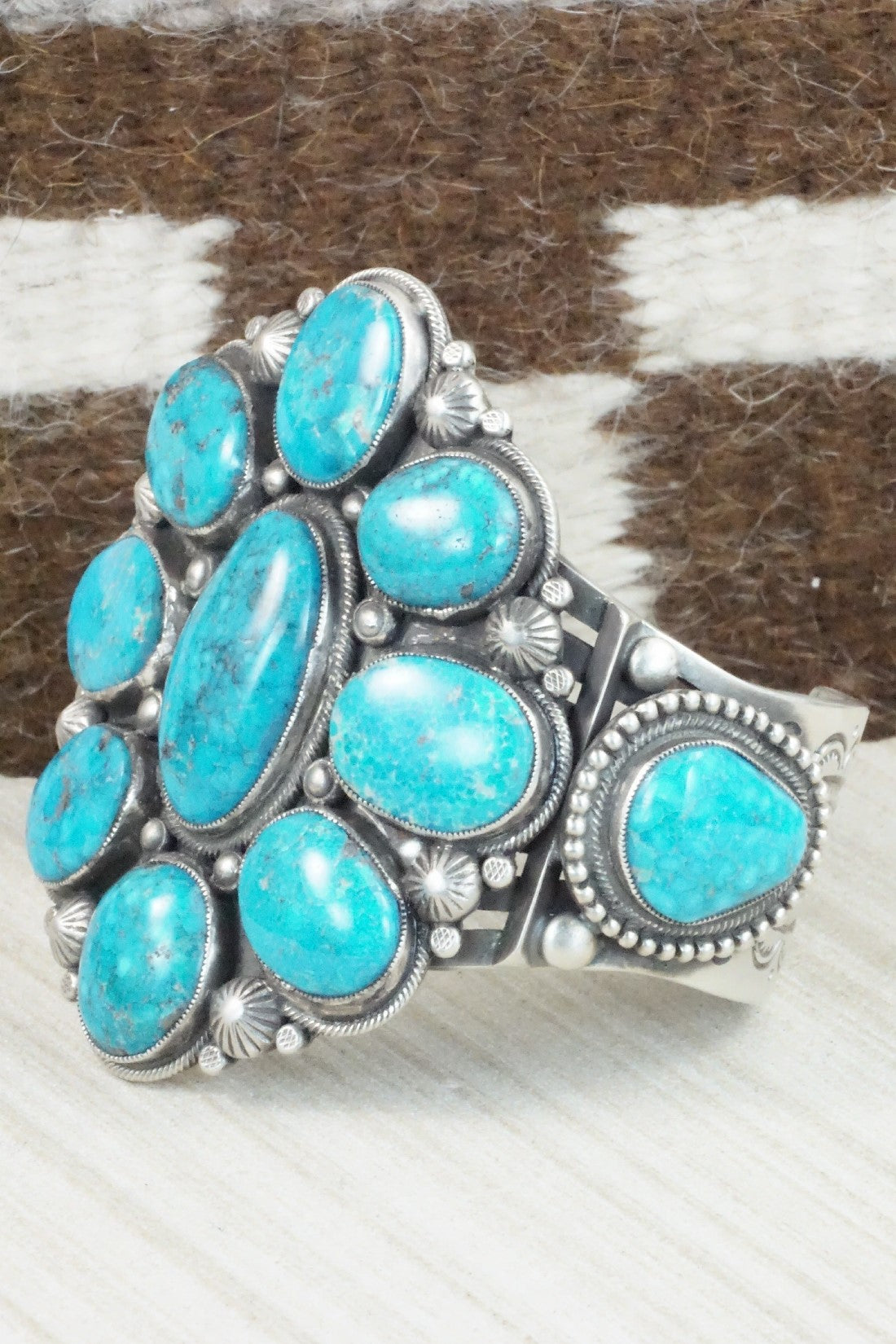 Turquoise and Sterling Silver Bracelet - Calvin Martinez