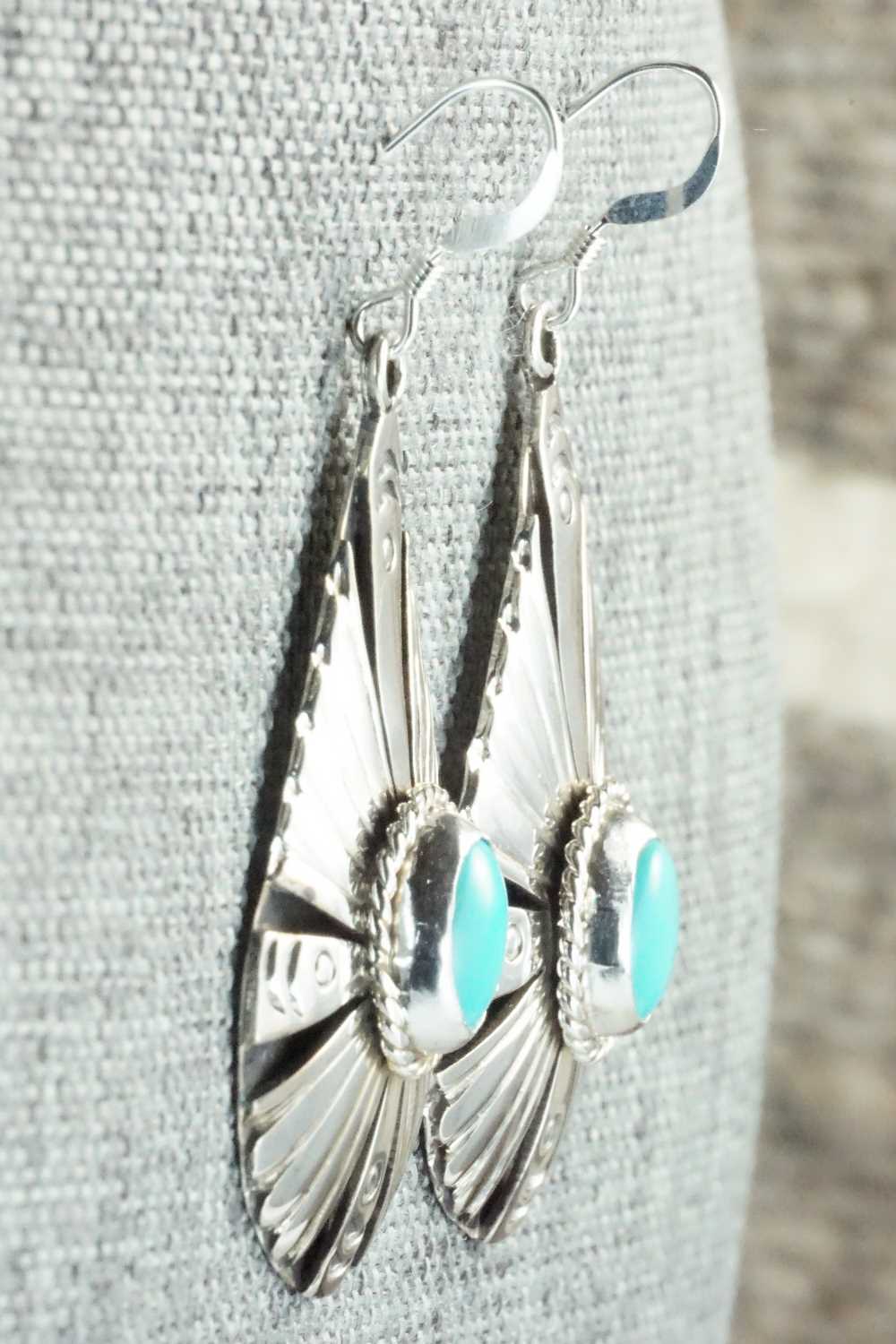 Turquoise & Sterling Silver Earrings - Henry Attakai