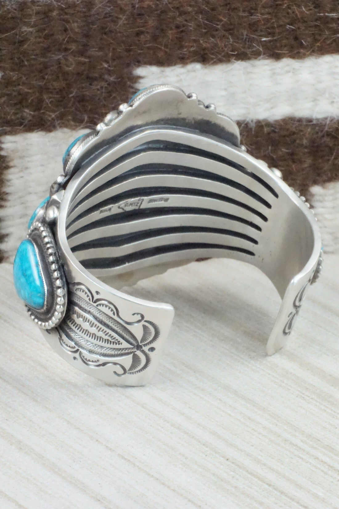 Turquoise and Sterling Silver Bracelet - Calvin Martinez
