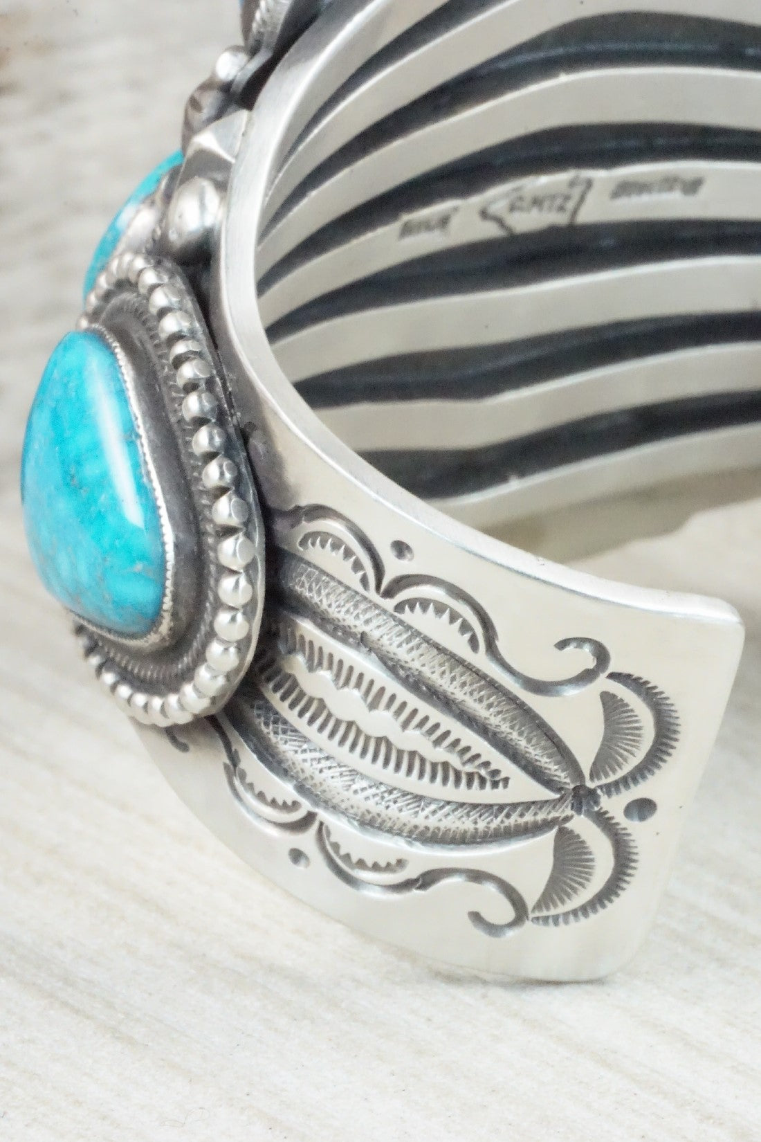 Turquoise and Sterling Silver Bracelet - Calvin Martinez