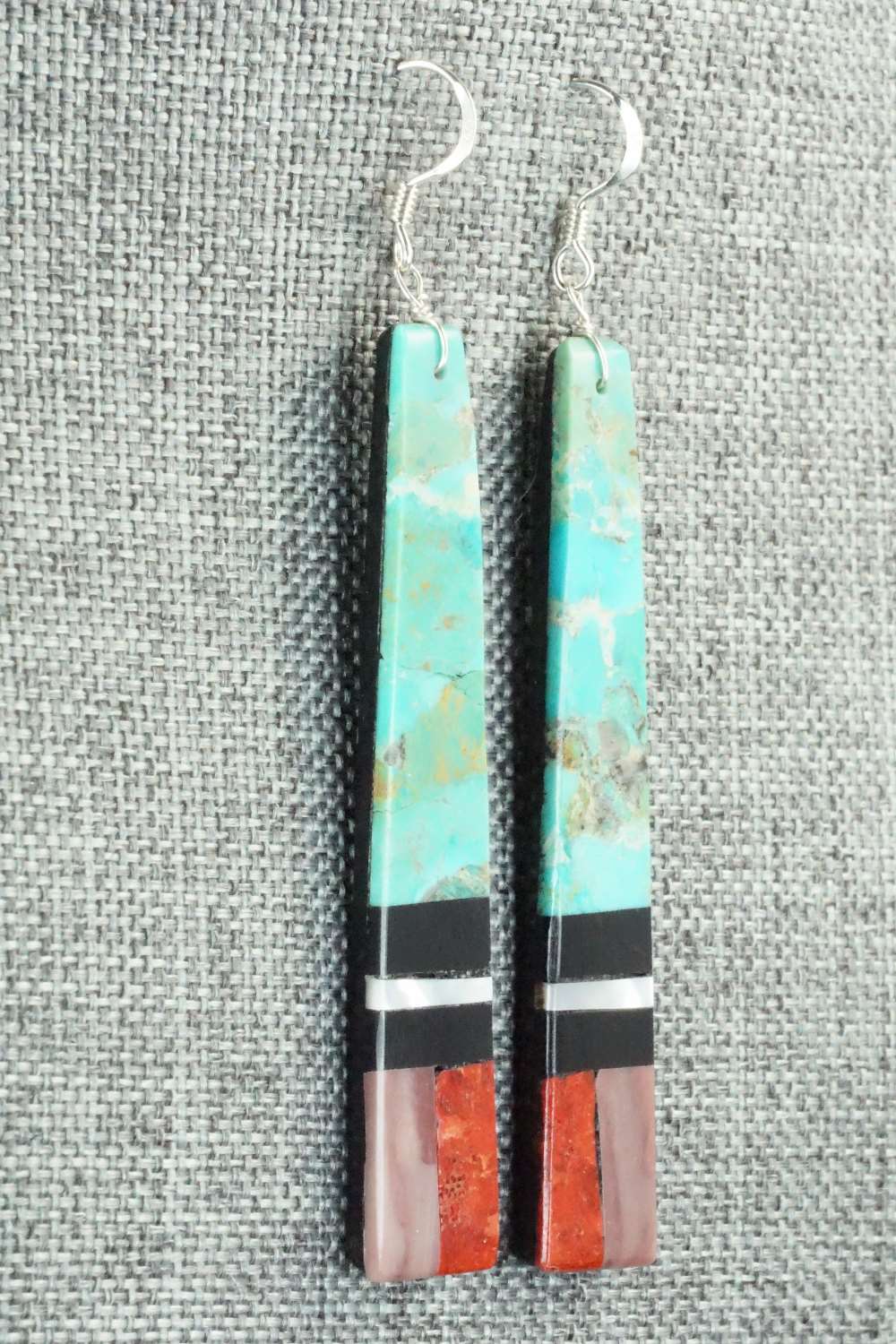 Multi Stone & Sterling Silver Earrings - Torevia Crespin