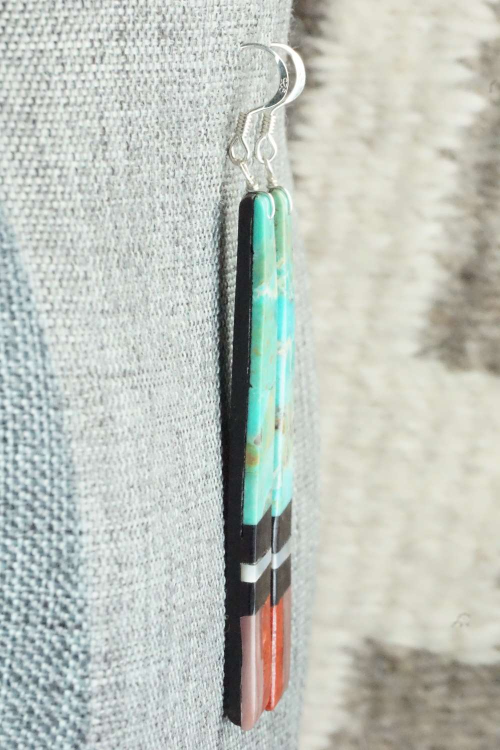 Multi Stone & Sterling Silver Earrings - Torevia Crespin