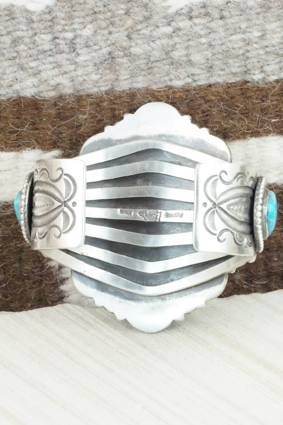 Turquoise and Sterling Silver Bracelet - Calvin Martinez