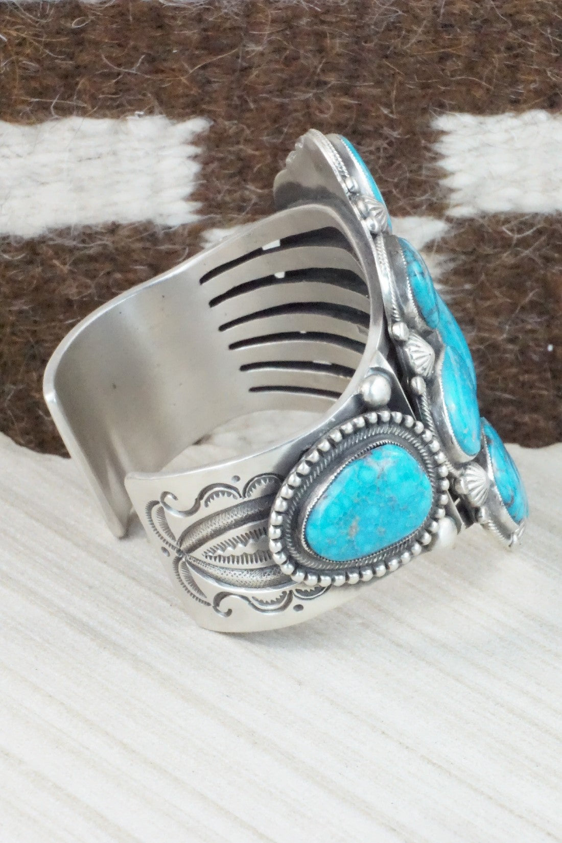 Turquoise and Sterling Silver Bracelet - Calvin Martinez