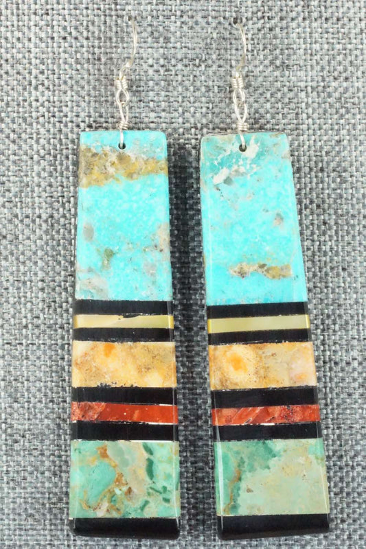 Multi Stone & Sterling Silver Earrings - Torevia Crespin