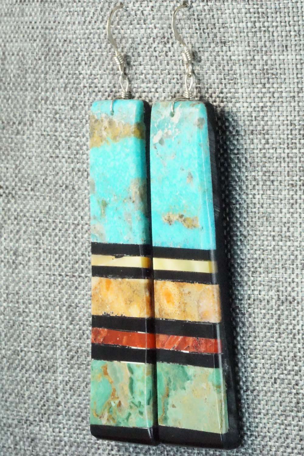 Multi Stone & Sterling Silver Earrings - Torevia Crespin