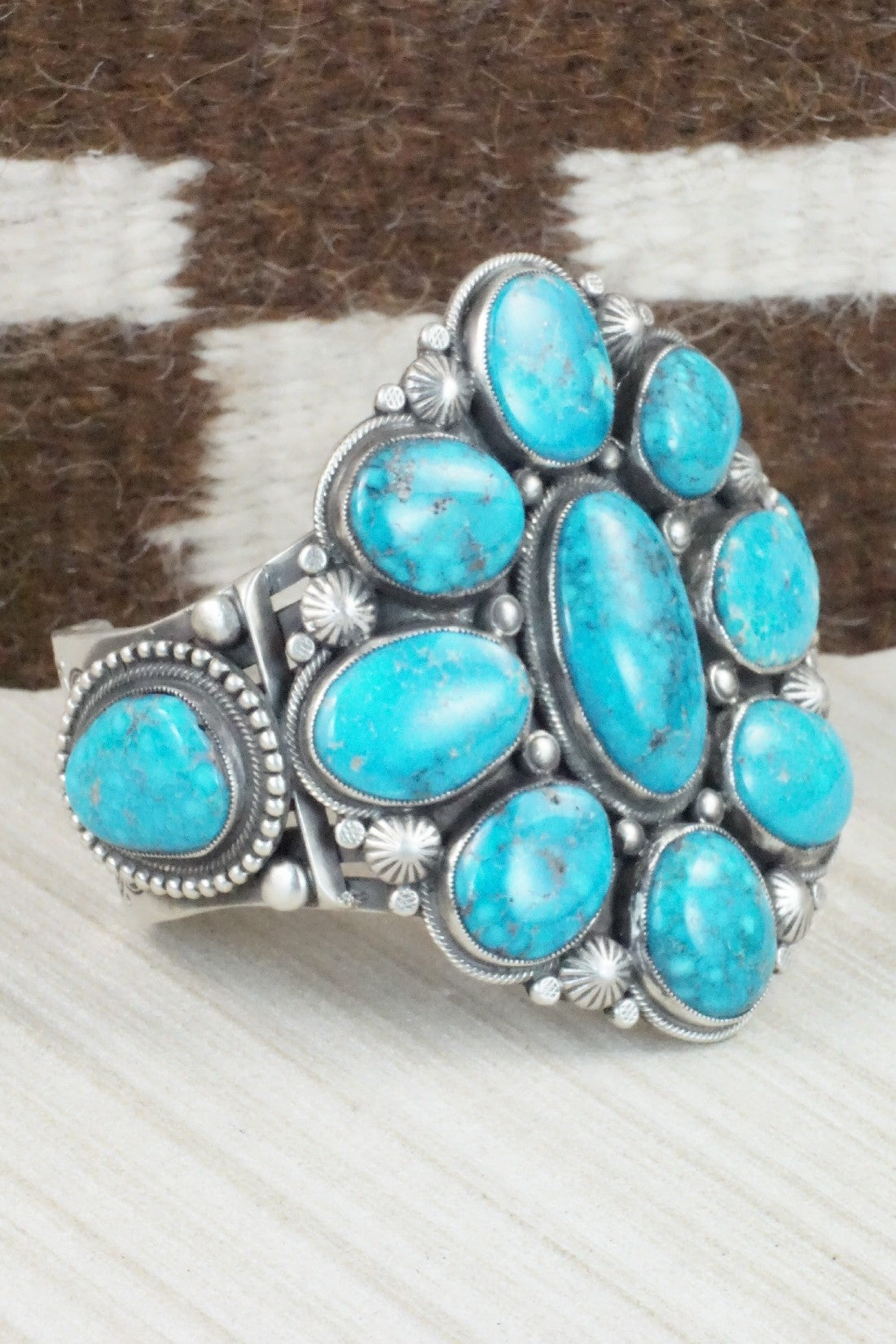 Turquoise and Sterling Silver Bracelet - Calvin Martinez