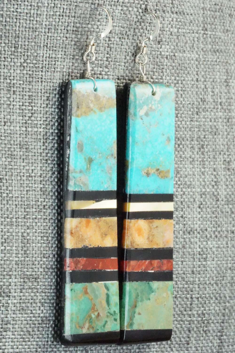 Multi Stone & Sterling Silver Earrings - Torevia Crespin