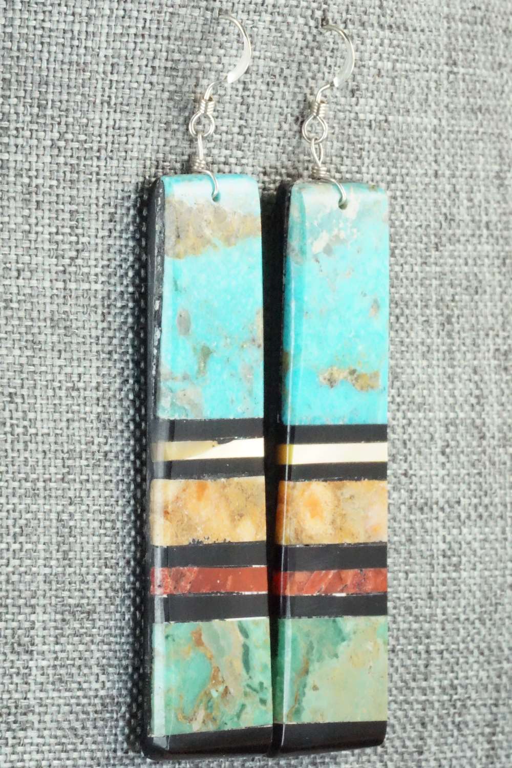 Multi Stone & Sterling Silver Earrings - Torevia Crespin
