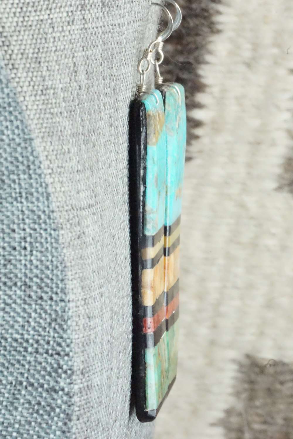 Multi Stone & Sterling Silver Earrings - Torevia Crespin