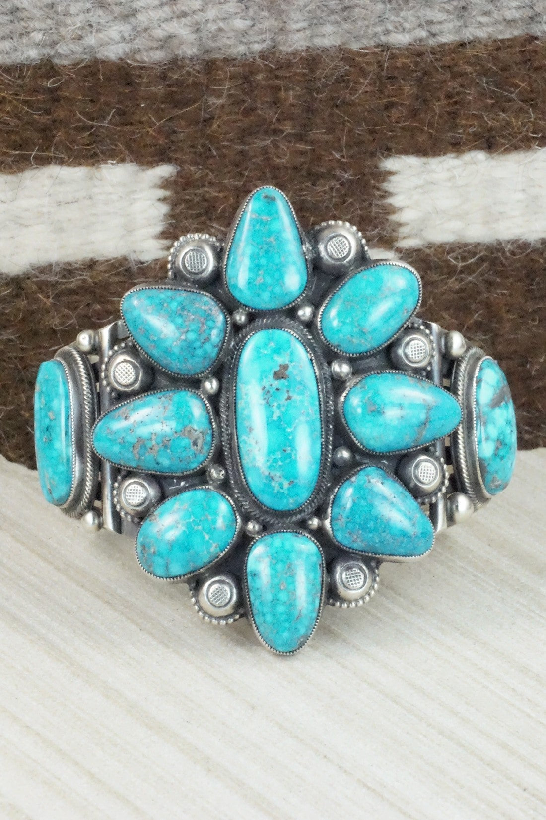 Turquoise and Sterling Silver Bracelet - Calvin Martinez