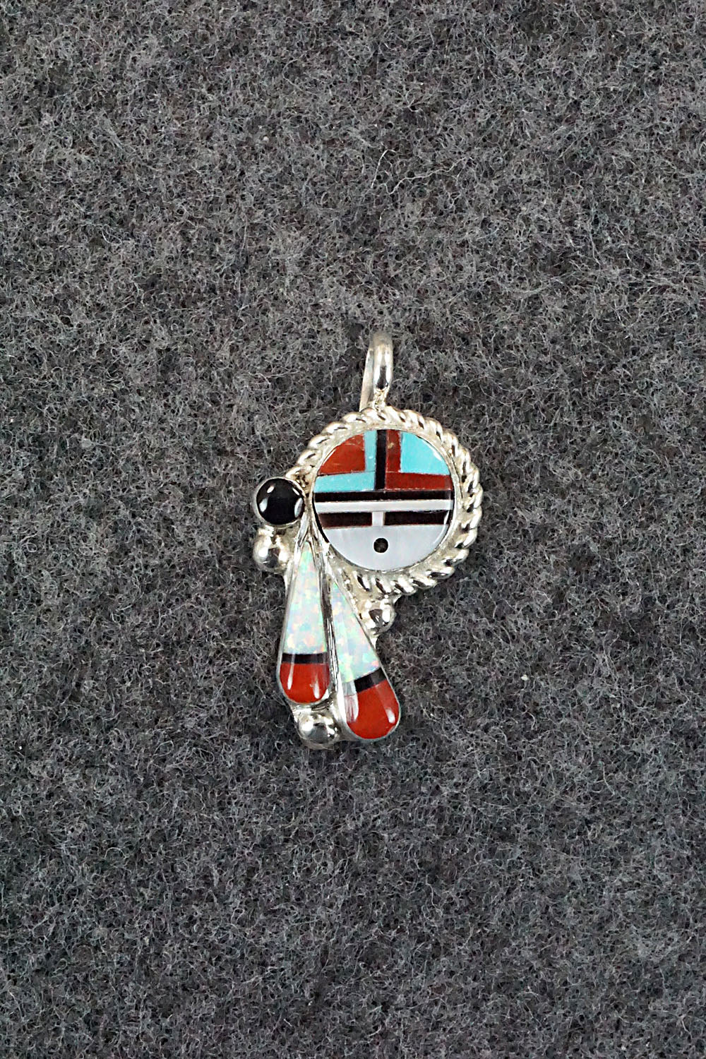 Multi Stone and Sterling Silver Pendant - Geraldine Lonjose