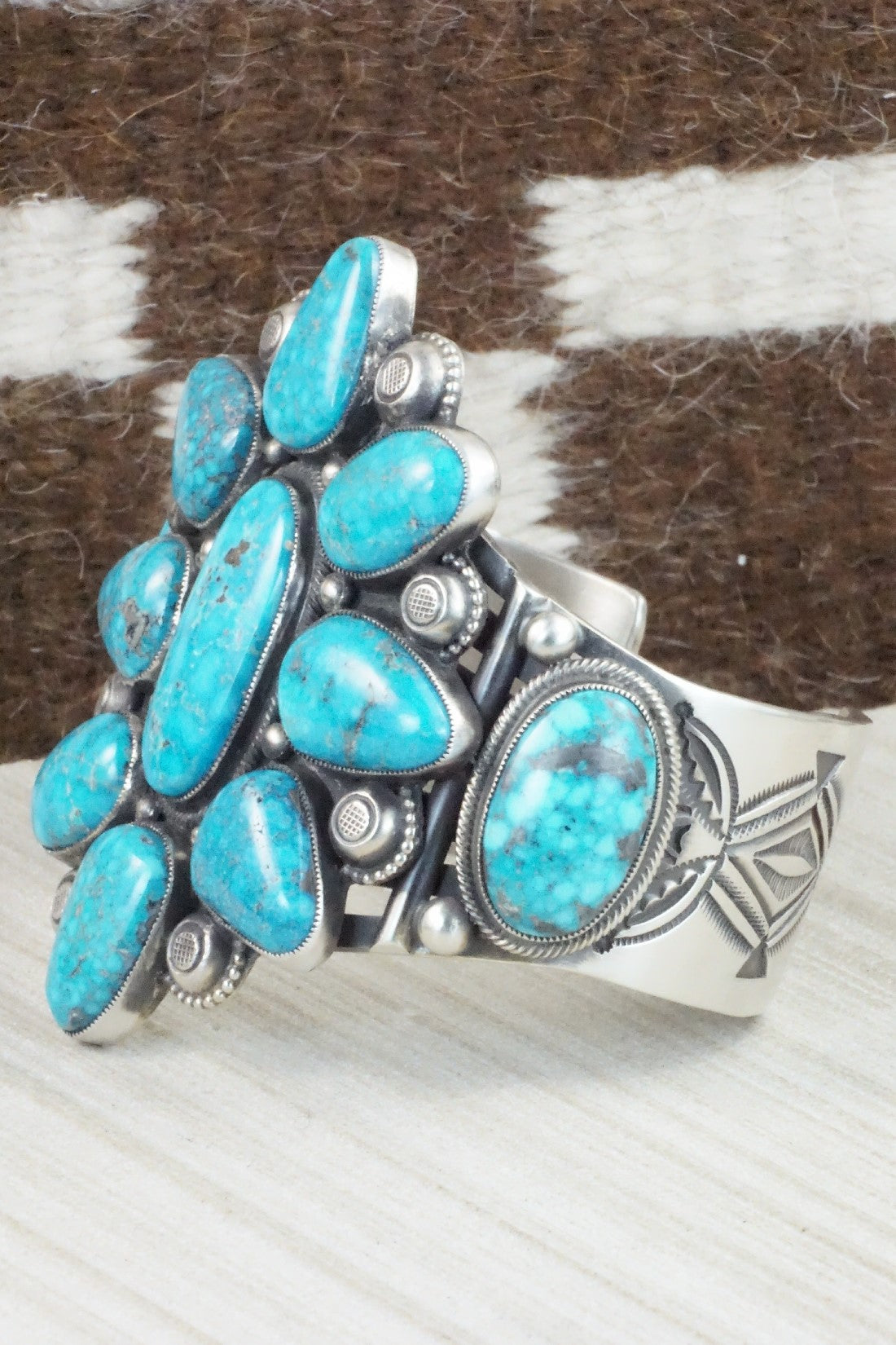 Turquoise and Sterling Silver Bracelet - Calvin Martinez