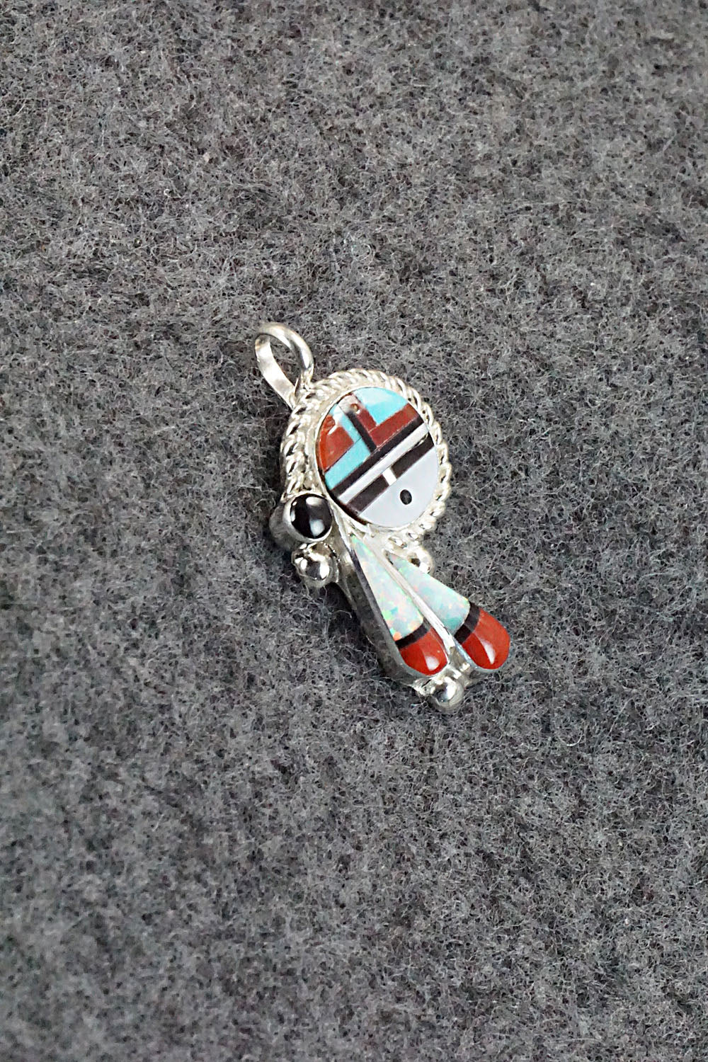 Multi Stone and Sterling Silver Pendant - Geraldine Lonjose
