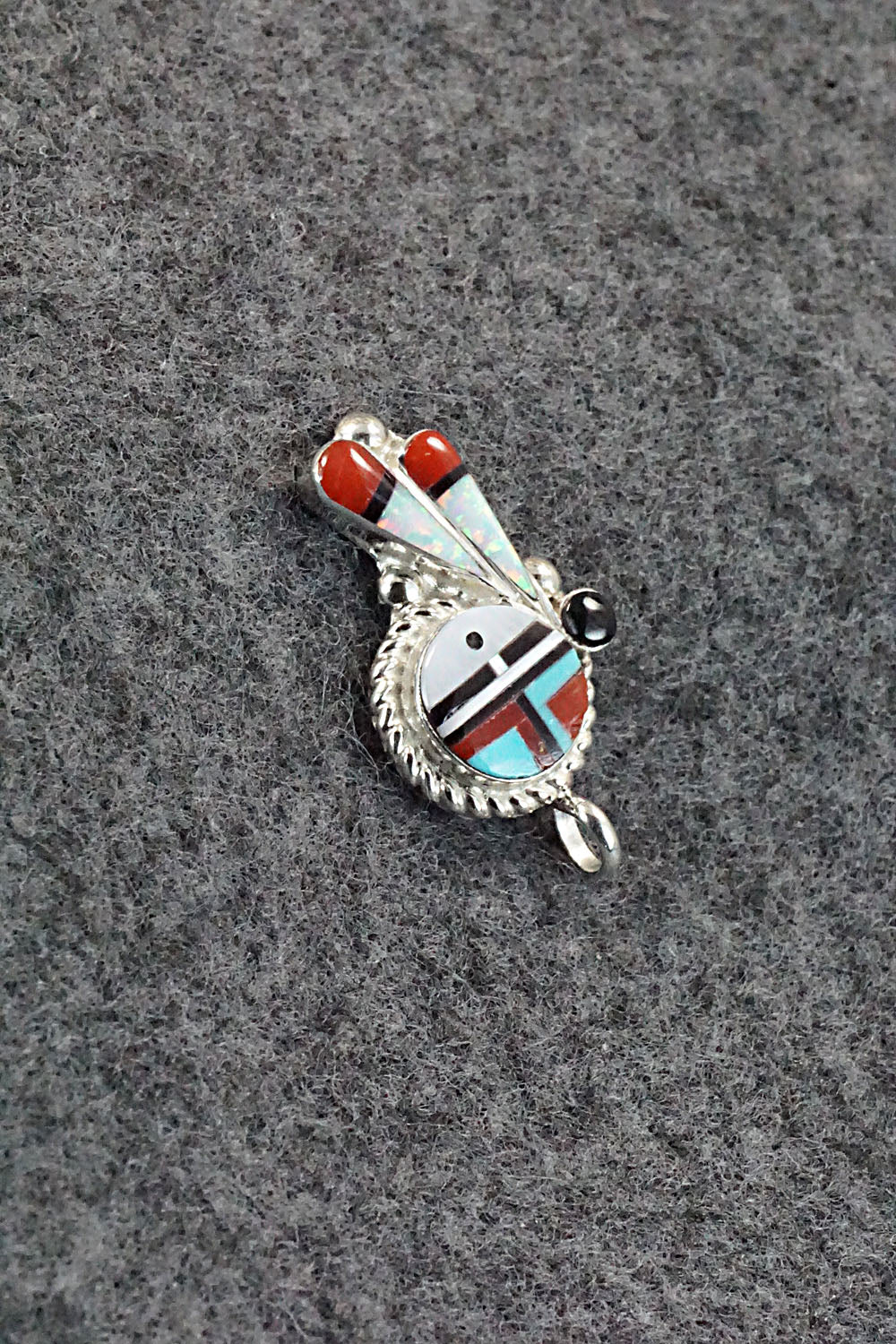 Multi Stone and Sterling Silver Pendant - Geraldine Lonjose